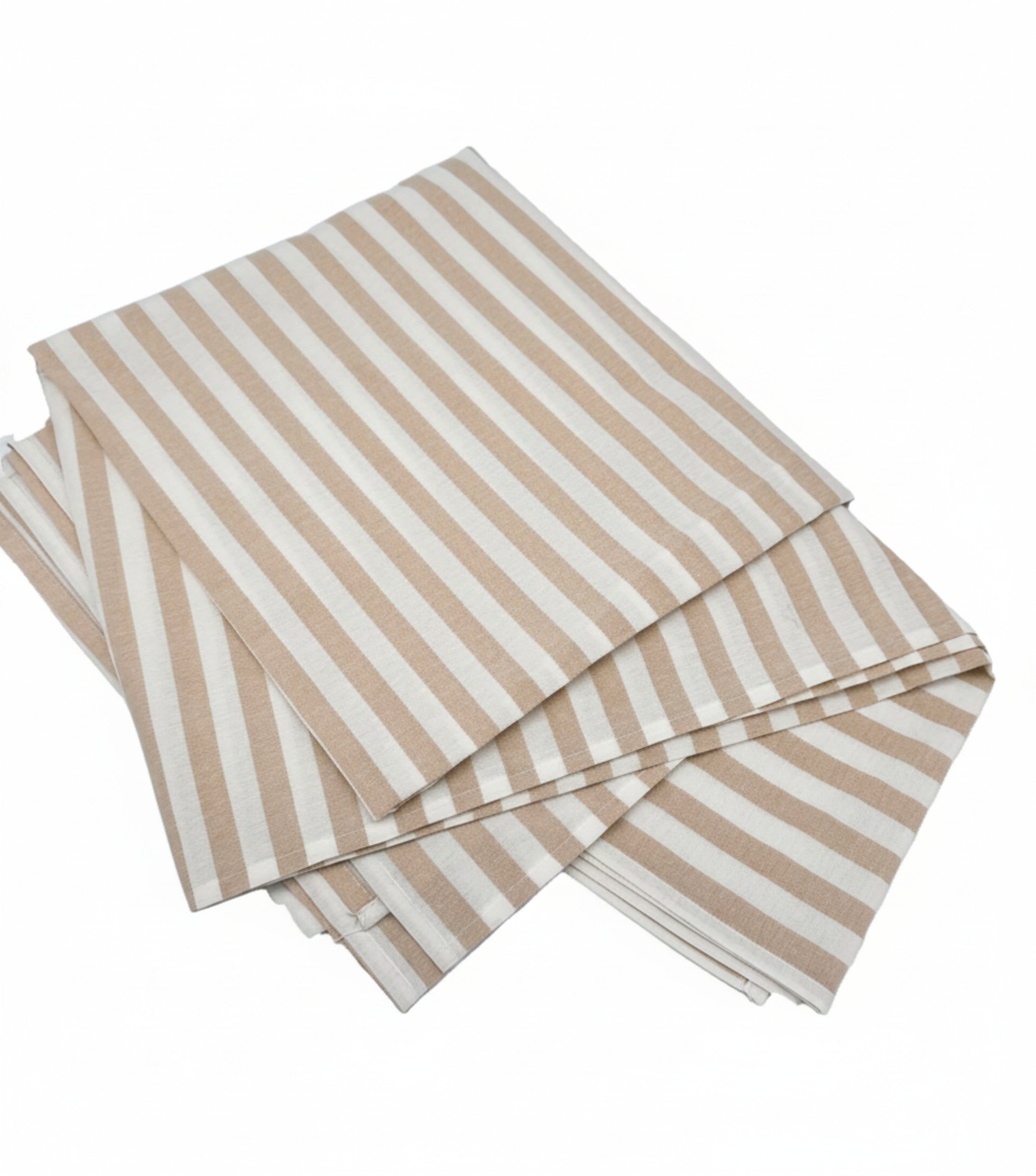 BEIGE STRIPE TABLECLOTH (RECTANGLE)