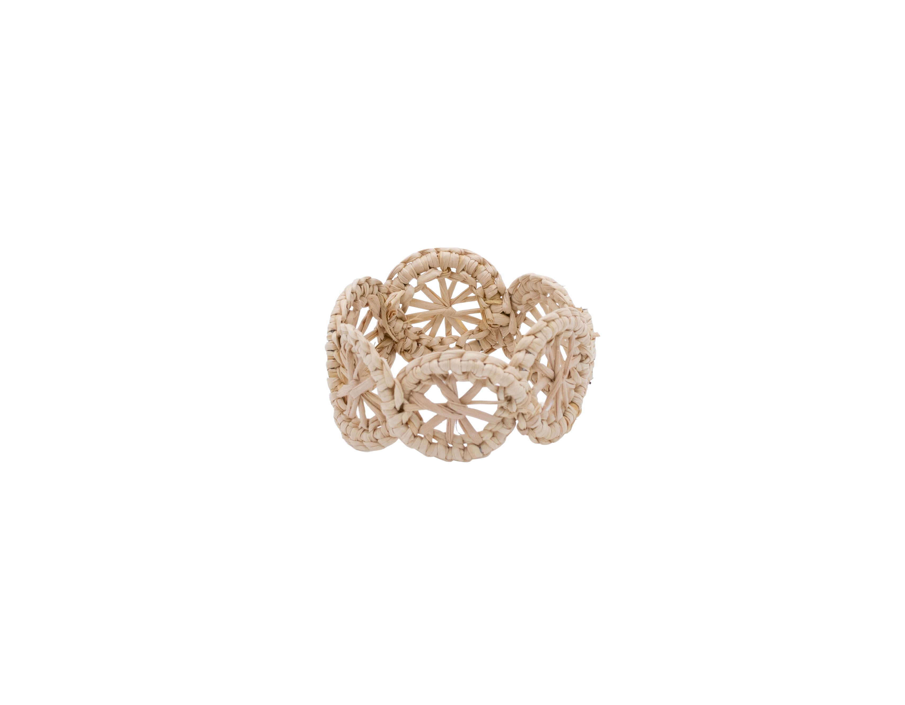 PALM SWIRL NAPKIN RING (SET OF FOUR)