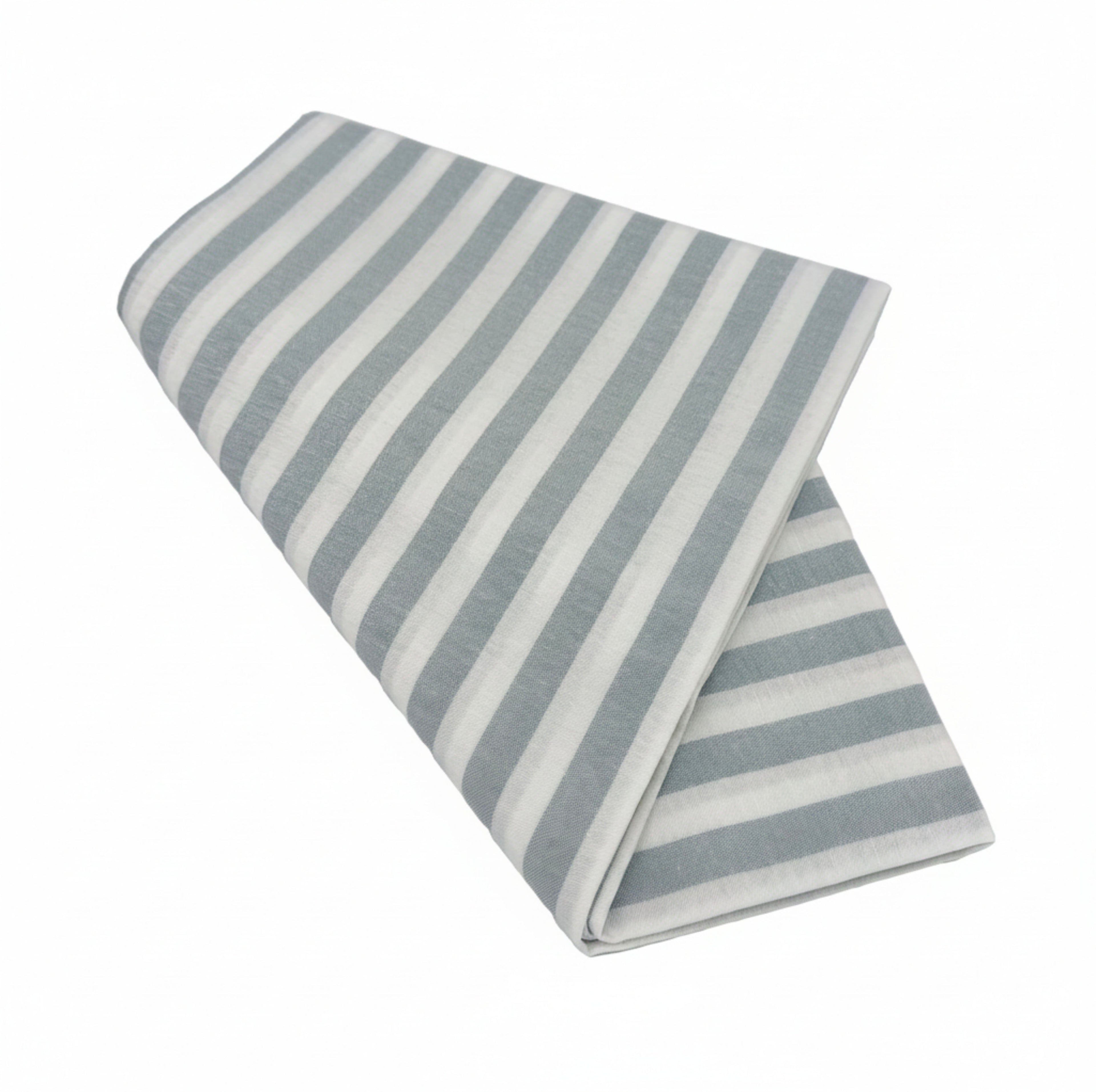 GAMUSI LIGHT BLUE STRIPE STAIN RESISTANT TABLECLOTH (SQUARE)