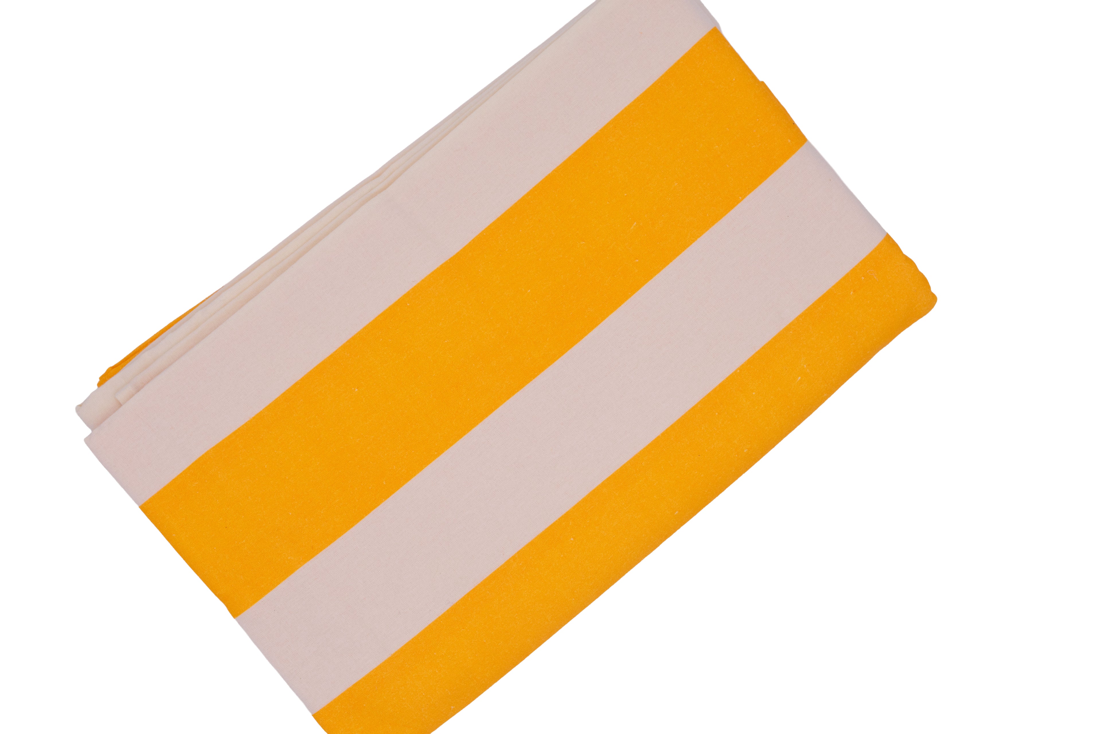 MARIGOLD AND WHITE STRIPE TABLE CLOTH