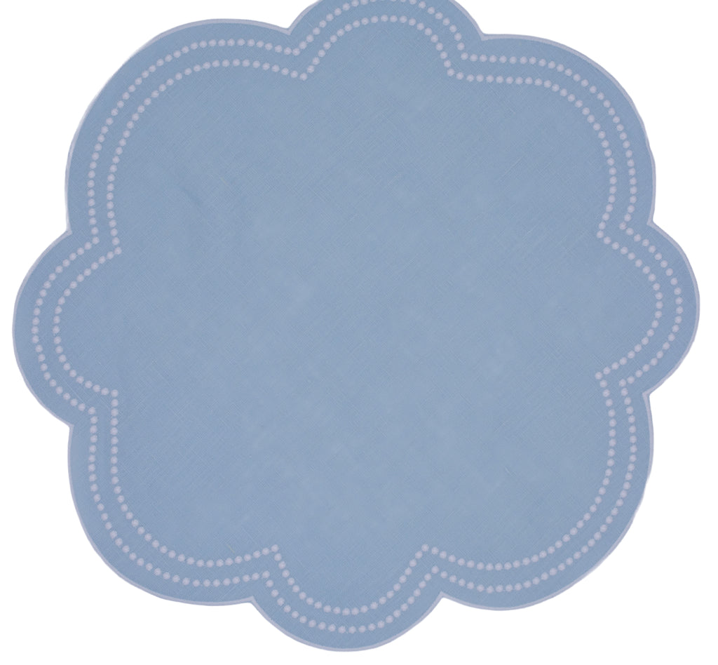 LIGHT BLUE DOT LINEN PLACEMAT