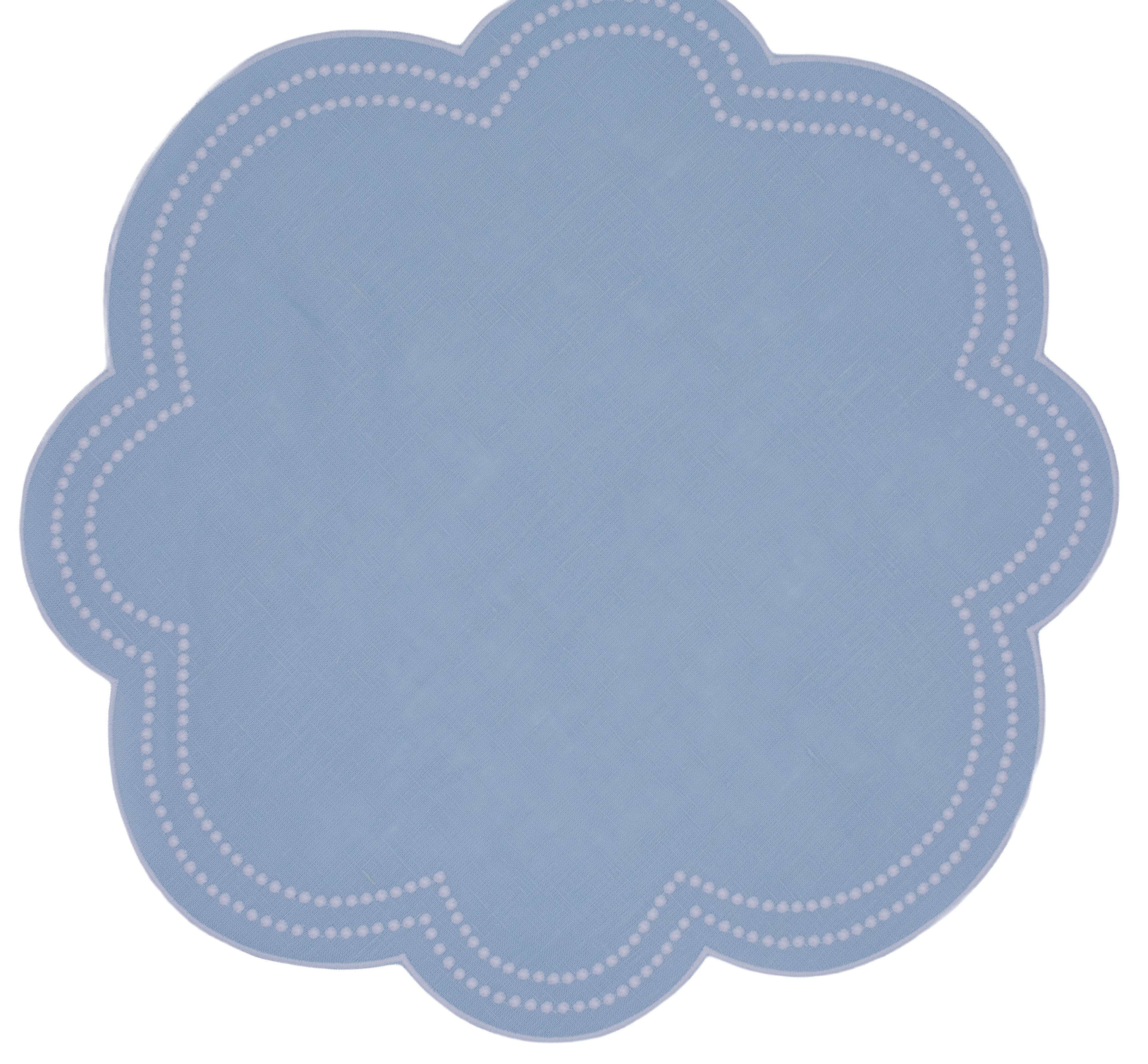 LIGHT BLUE DOT LINEN PLACEMAT