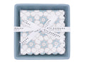 BLUE TILE PAPER COCKTAIL NAPKINS WITH TRAY