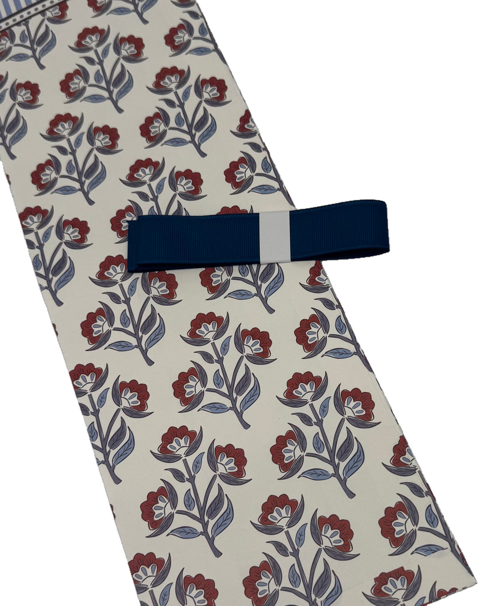 RED AND BLUE FLORAL PAPER WINE GIFT BAGS (SET OF 8)