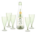 ACRYLIC CHAMPAGNE BOTTLE AND GLASSES (SET OF FIVE)