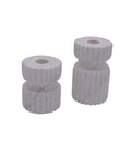 TRAVERTINE CANDLE HOLDER (SHORT)