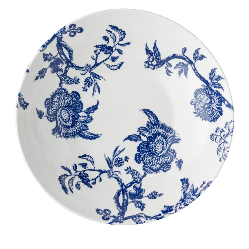 BLUE AND WHITE WIDE SERVING BOWL