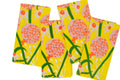 YELLOW FLORAL NAPKINS  (SET OF 4)