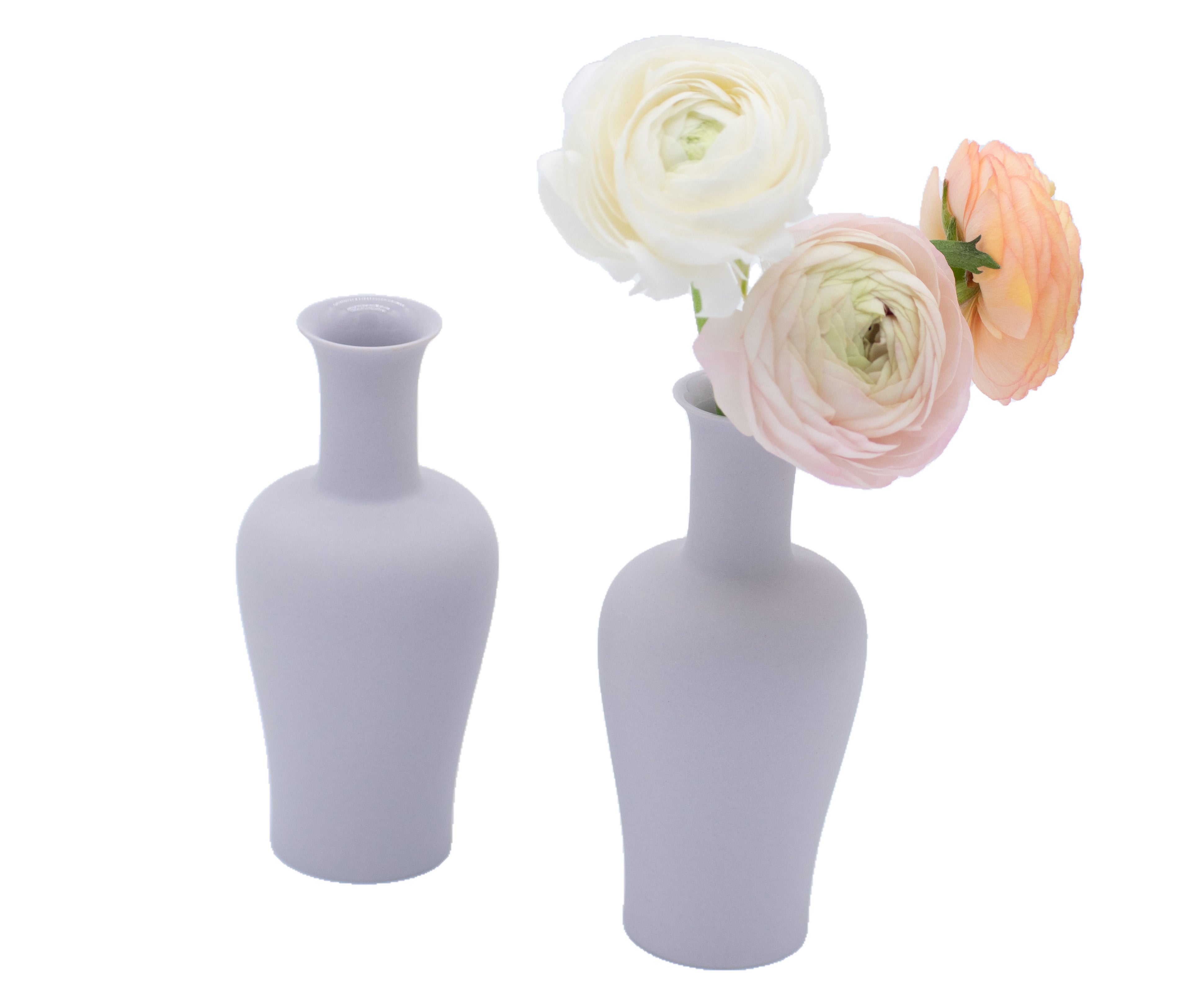 MATTE PORCELAIN MINI LOVER VASE (LILAC GREY)