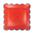 RED POLKA DOT PAPER PLATE