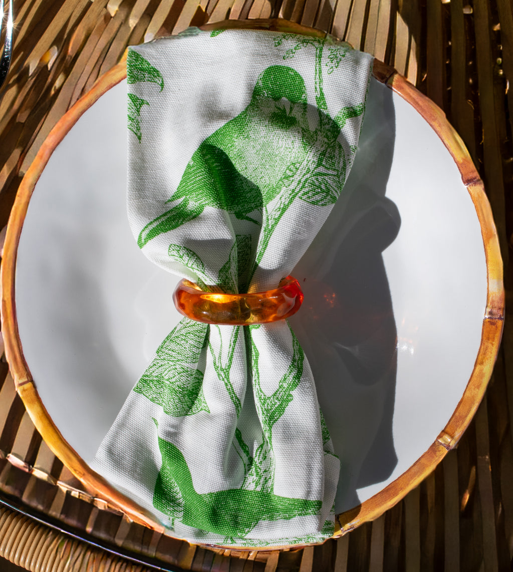 HONEY ACRYLIC NAPKIN RING (SET OF 4)