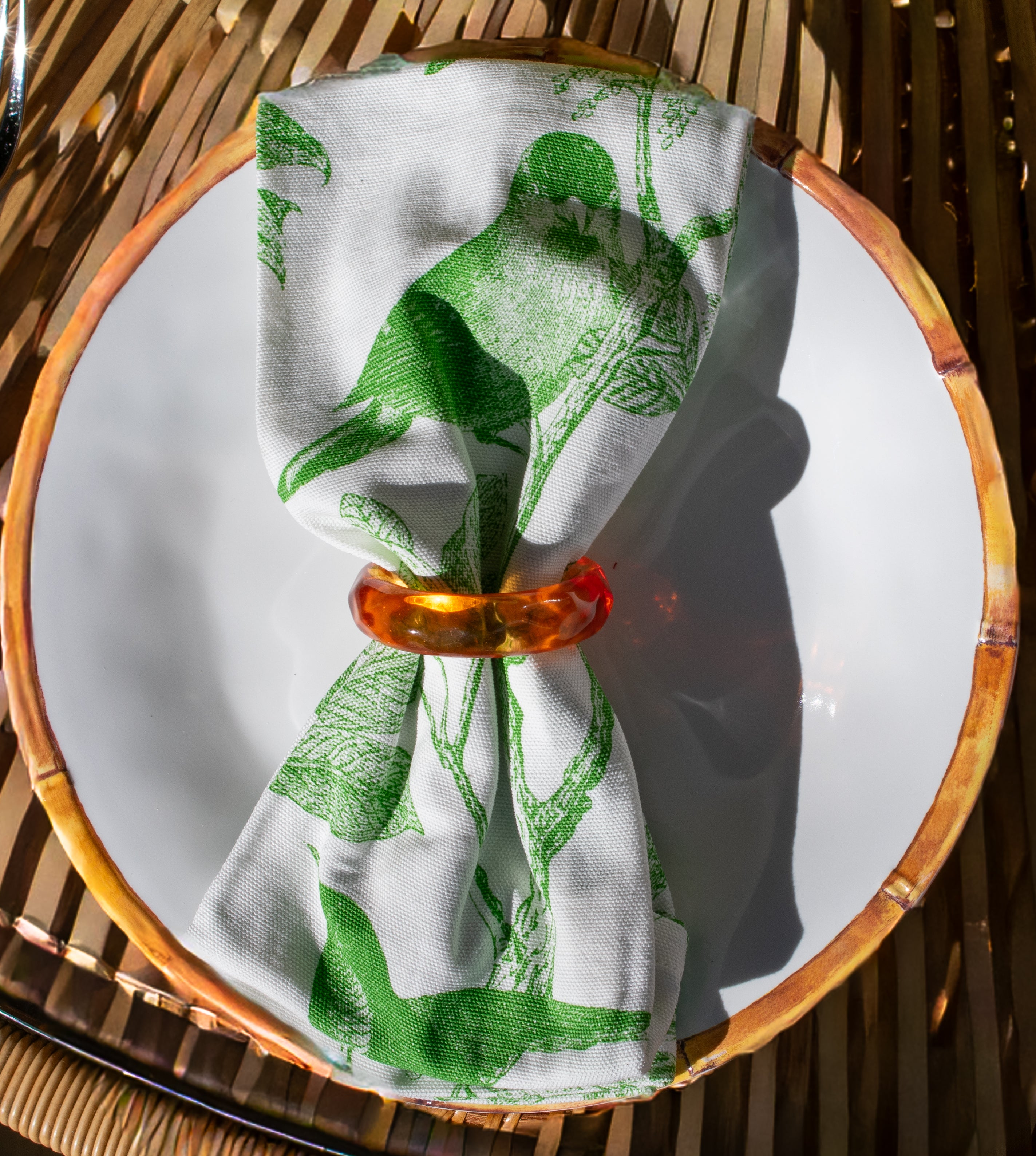 HONEY ACRYLIC NAPKIN RING (SET OF 4)