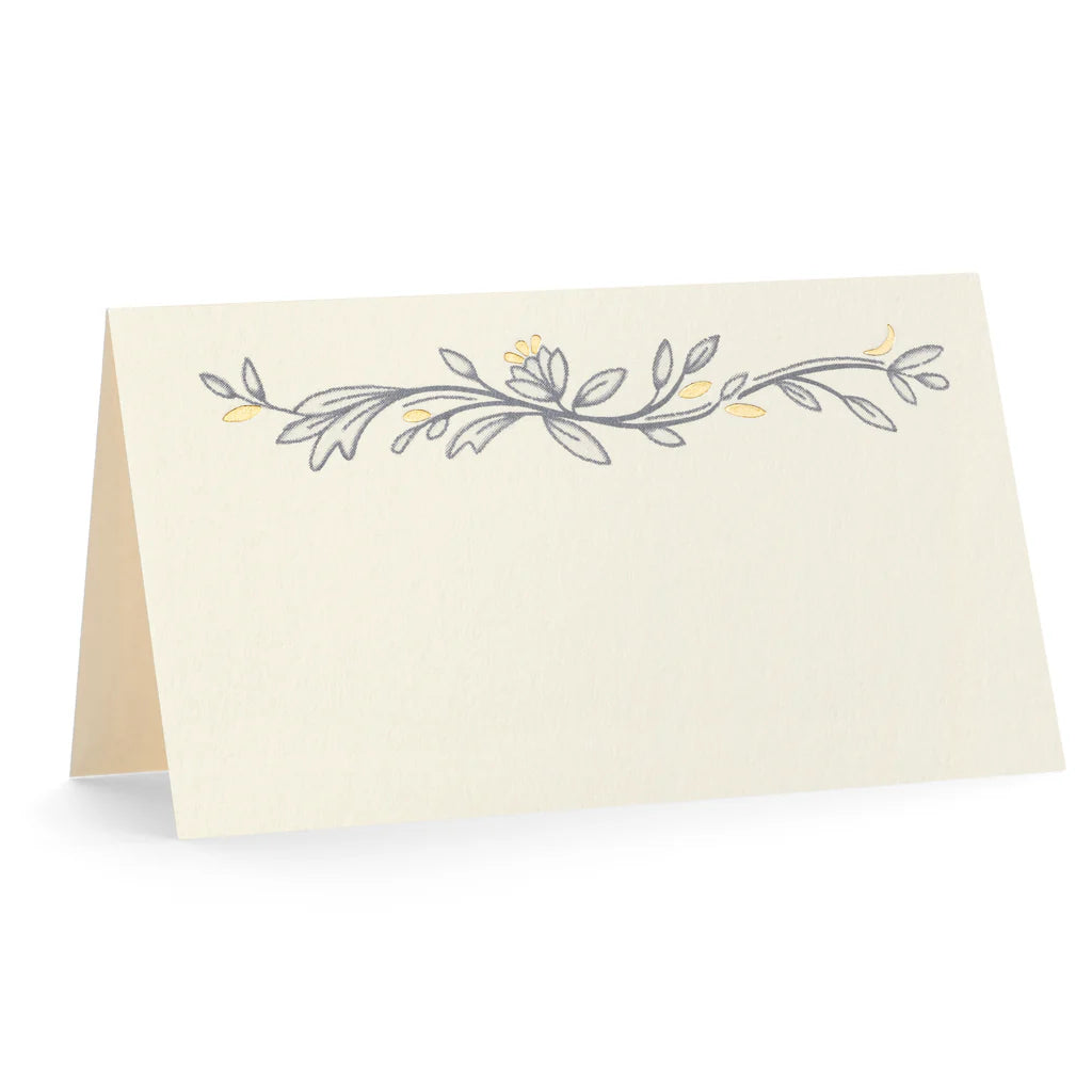 BLUE FLORAL PLACE CARDS