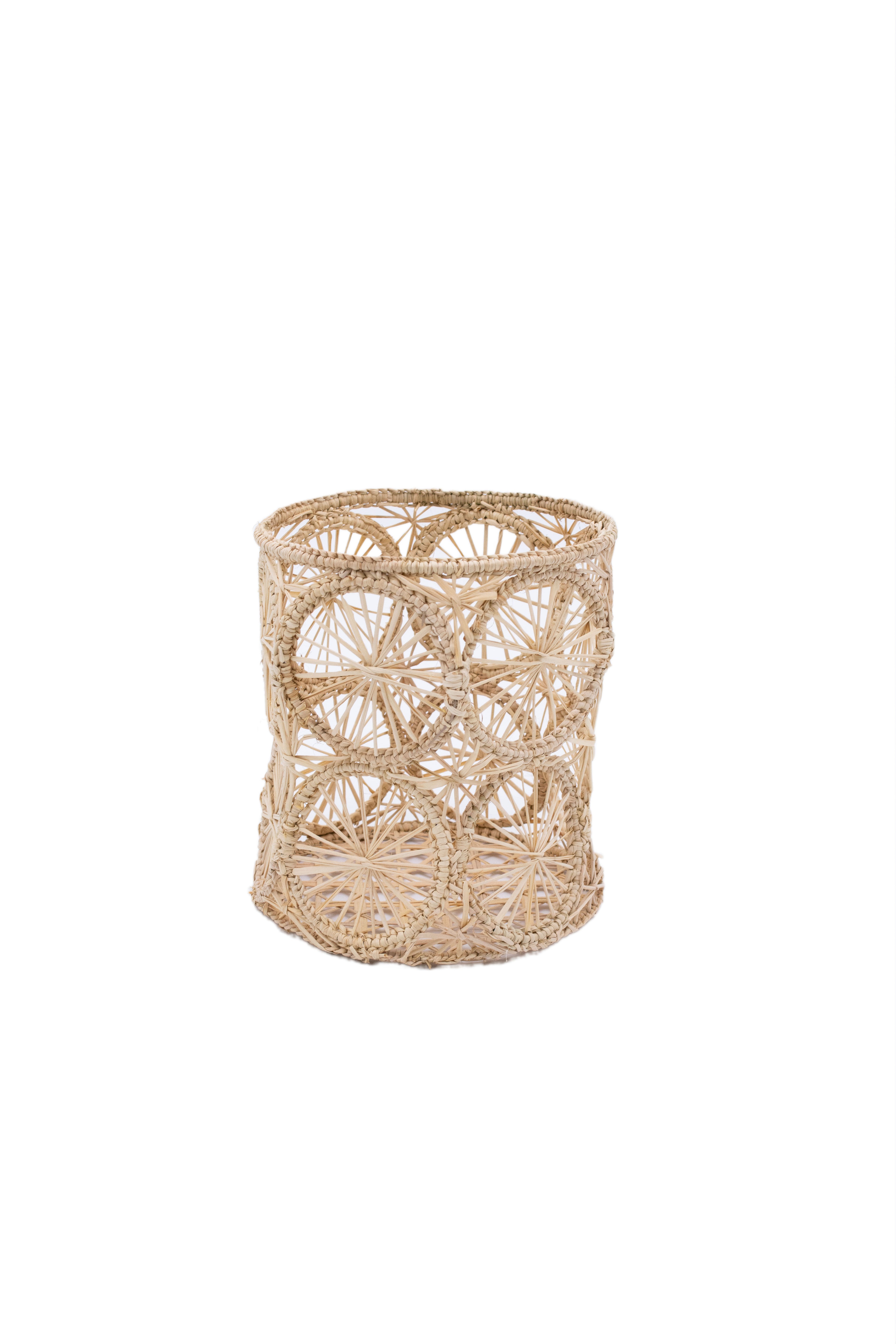 PALM SUNBURST VASE/HURRICANE (SET OF FOUR)