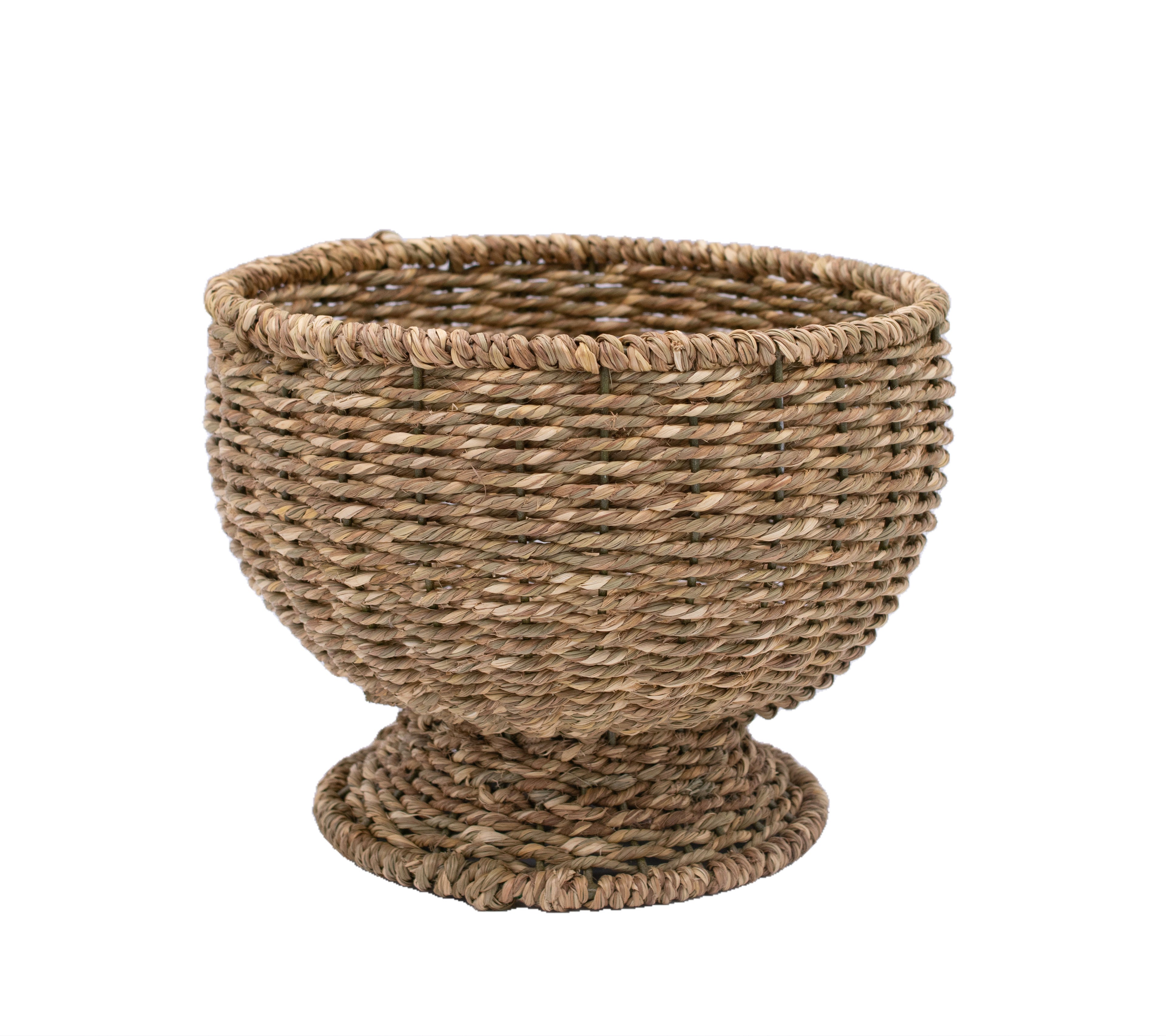 FOOTED SEAGRASS BASKET (SMALL)