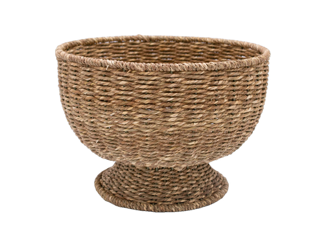 FOOTED SEAGRASS BASKET (LARGE)
