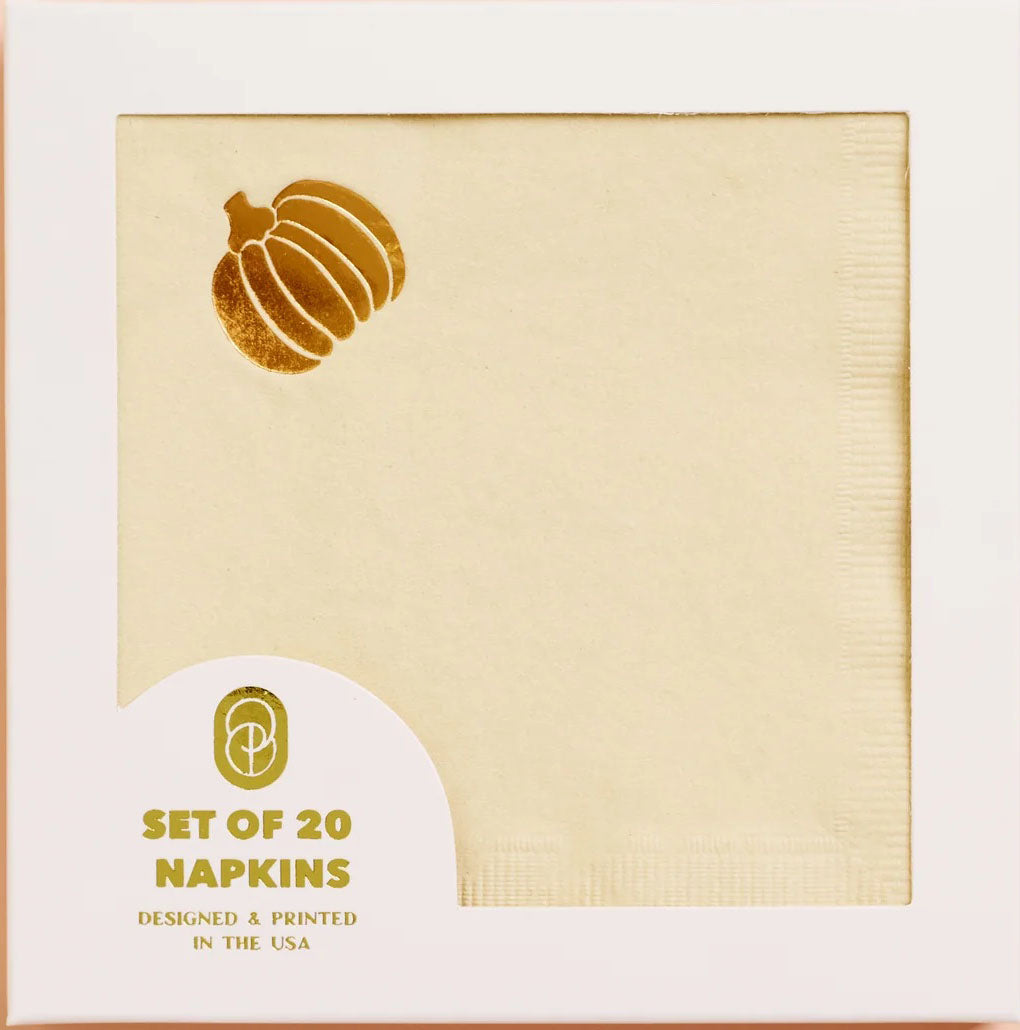 COPPER PUMPKIN COCKTAIL NAPKINS