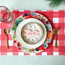 RED GINGHAM PLACEMAT PAD (25)