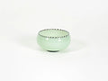 FREDERICKS AND MAE PETITE STRIPED GLASS BOWL JADE GREEN