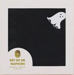BLACK GHOST PAPER COCKTAIL NAPKINS