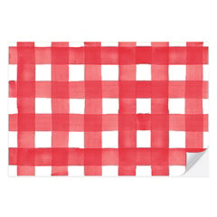 RED GINGHAM PLACEMAT PAD (25)